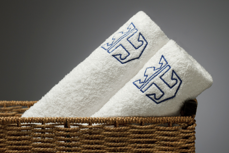 Royal Collection Luxury Bath Towel Set Antracit - Embroidery Towels